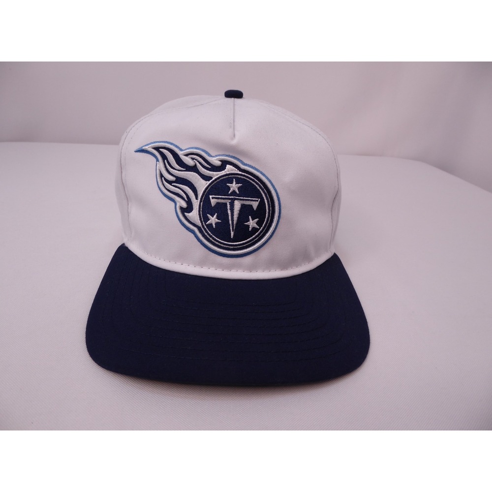 New Era Tennessee Titans NFL Snapback Hat White Navy Blue Medium Large Cap